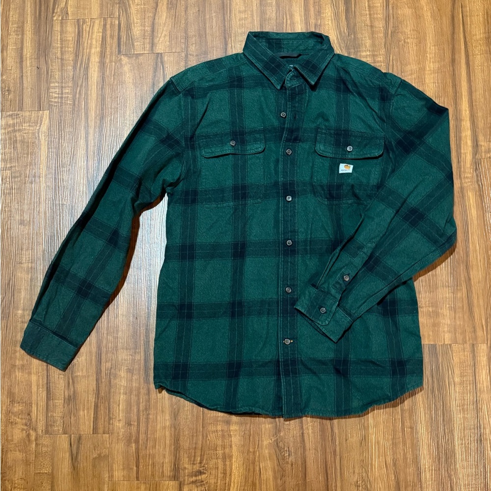Carhartt Green Plaid Flannel Shirt